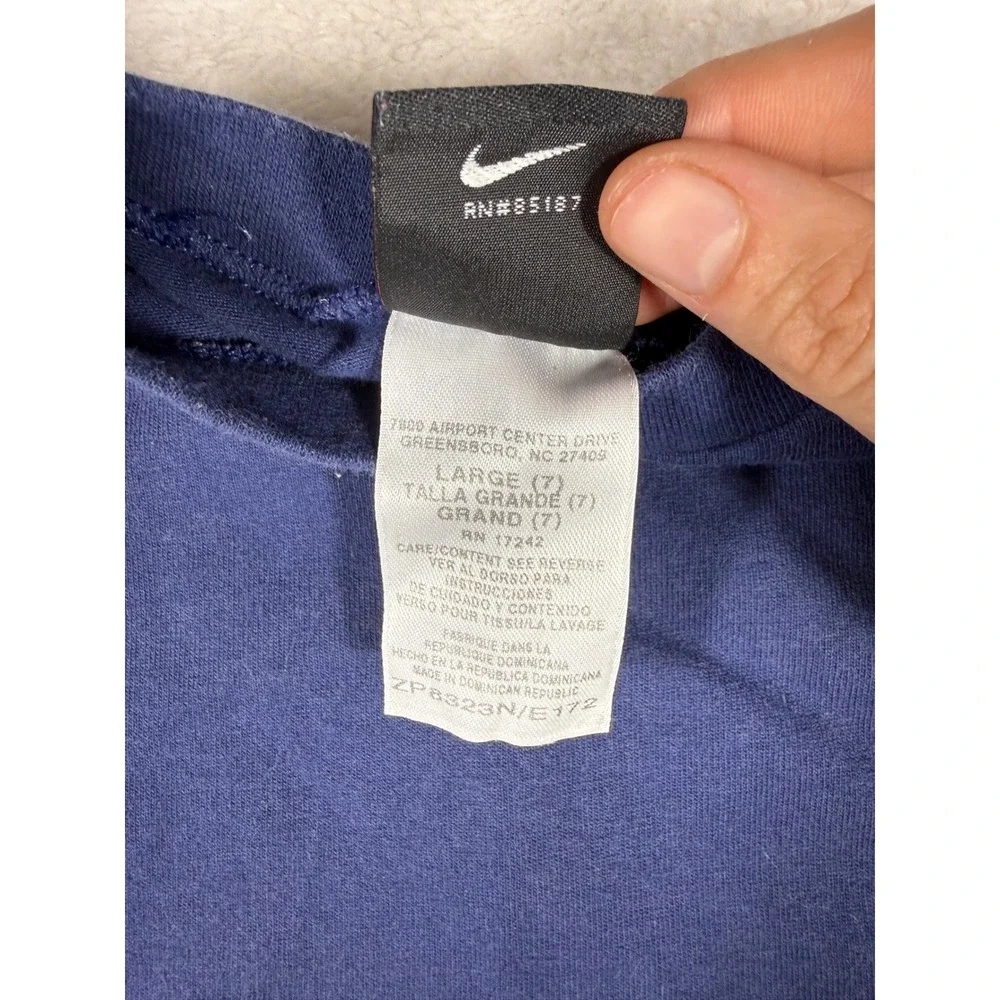 Nike Graphic T-Shirt Kids Size 7 Navy Blue Good Basketball Sporty Tee‎